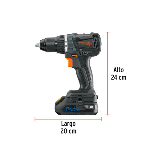 Taladro 1/2', 20V, 2 baterías 2Ah, MAX | MAX-20T | 101452