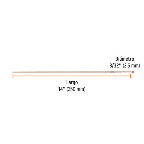 Bolsa con 1 kg de electrodos 6011 de 3/32', Truper | E6011-3 | 101534