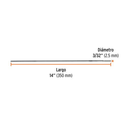 Bolsa con 1 kg de electrodos 7018 de 3/32', Truper | E7018-3 | 101535