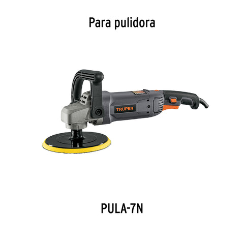 Respaldo de 7' hook and loop para pulidoras, eje 5/8',TRUPER | PAD-PULA-7N | 101537