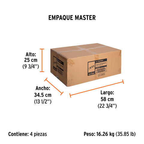 Tope de 55 cm para estacionamiento, Truper | TOPE-55 | 101592