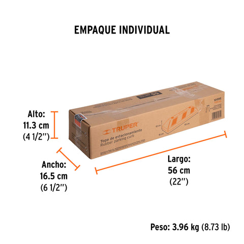 Tope de 55 cm para estacionamiento, Truper | TOPE-55 | 101592