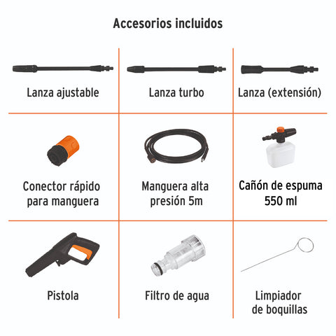 Hidrolavadora eléctrica 1800 PSI, Truper | HILA-1800 | 101594