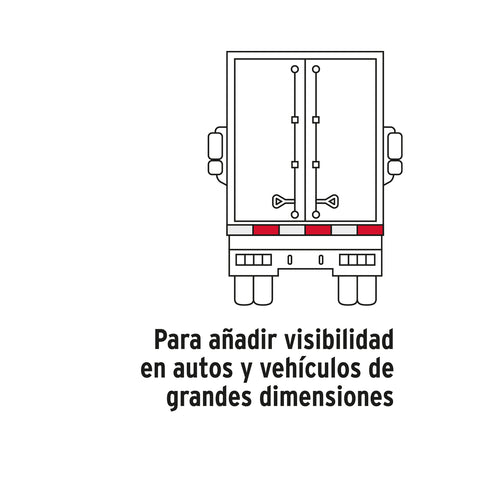 Rollo de 9 m x 2' de cinta reflejante de PVC, Truper | CIREF-9 | 101683