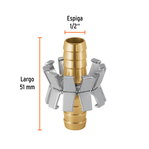 Reparador de aluminio 1/2', tipo garra para manguera | REMA-1/2AG | 101730