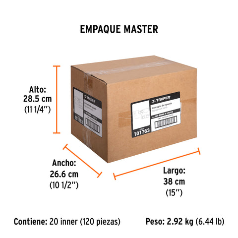 Interruptor de repuesto para ESMA-4-1/2A10, Truper | INT-ESMA-4-1/2A10 | 101763