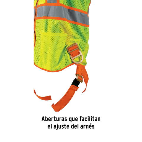 Chaleco de seguridad para arnés, alta visibilidad, verde | CHS-700VA | 101771