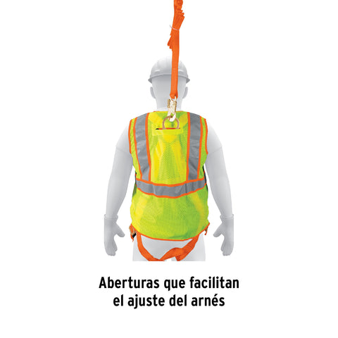 Chaleco de seguridad para arnés, alta visibilidad, verde | CHS-700VA | 101771