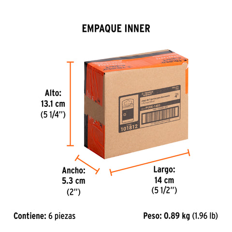 Estuche con 5 puntas de cruz PH2 largo 4', Truper Expert | PUDE-1402 | 101812