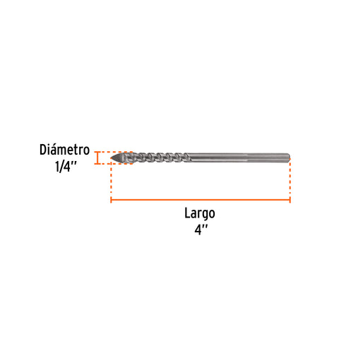 Broca para vidrio y azulejo 1/4', Truper Expert | BVI-1/4X | 101827