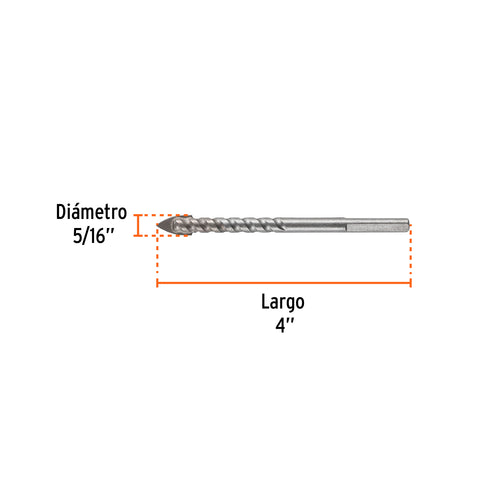 Broca para vidrio y azulejo 5/16', Truper Expert | BVI-5/16X | 101828
