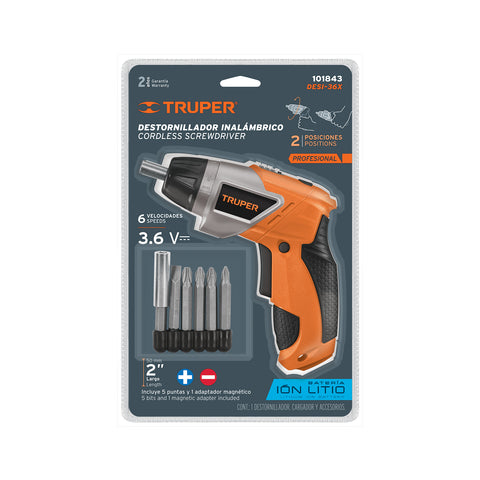 Destornillador 3.6V, 2 posiciones, PRO | DESI-36X | 101843