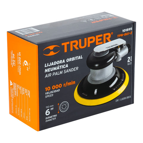 Lijadora orbital neumática industrial 6', Truper | TPN-861-2 | 101895