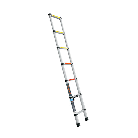 Escalera telescópica, 7 peldaños, tipo II, capacidad 102kg | ESTE-207 | 101903
