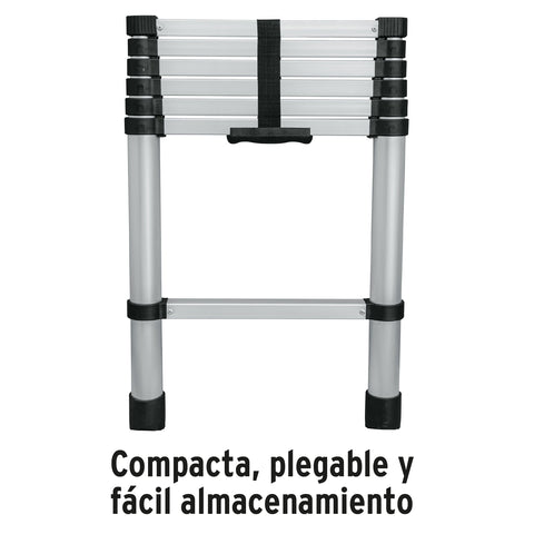 Escalera telescópica, 7 peldaños, tipo II, capacidad 102kg | ESTE-207 | 101903