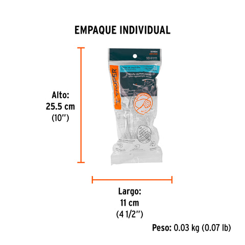 Lentes de seguridad transparentes con antiempaño, Ultralite | LEN-LT-AE | 101934