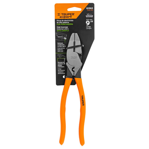 Pinza para electricista 9' c/ponchador de terminales, Expert | T210-9X | 101963