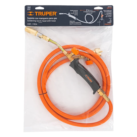 Soplete con manguera para gas, 1/2', TRUPER | SOP-201 | 101970