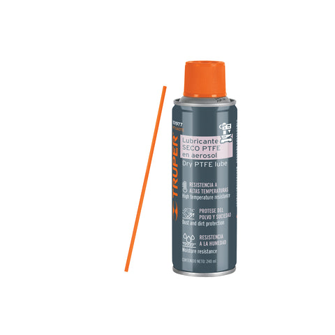 Lubricante seco PTFE en aerosol 240 ml, Truper | WT-240TE | 101977