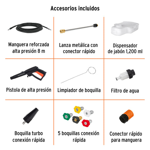 Hidrolavadora eléctrica,2000 PSI, motor de inducción, Expert | HILA-2000X | 102111
