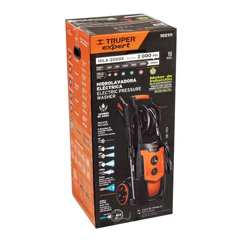Hidrolavadora eléctrica,2000 PSI, motor de inducción, Expert | HILA-2000X | 102111
