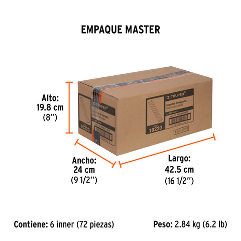 Blíster con 5 seguetas de repuesto para AJ-6, Truper | REP-AJ-6 | 10220
