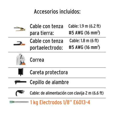 Soldadora inversora 130A, 127V, TRUPER | SOIN-130 | 102236