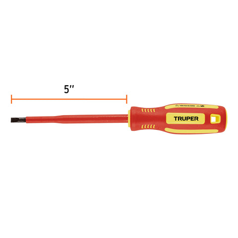 Desarmador dieléctrico plano 7/32' x 5', Truper | DR-7/32X5D | 102242