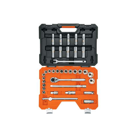 Juego de 36 herramientas cuadro 1/2' mm para mecánico | JD-1/2X36M | 102249