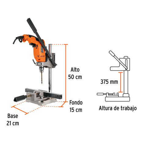 Soporte vertical para taladro 3/8'-1/2', Truper | SOP-T12 | 102272