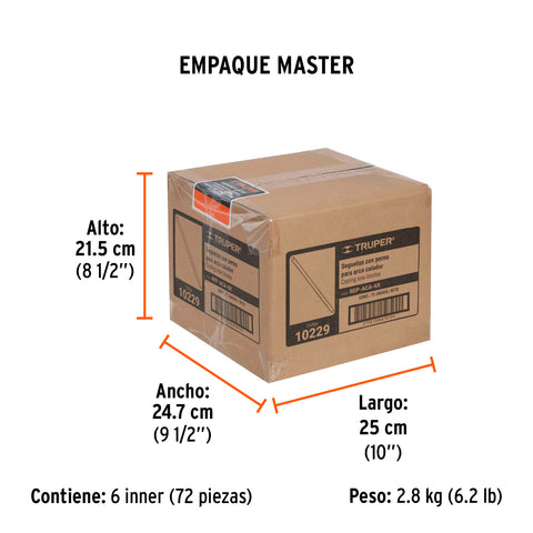 Blíster con 8 seguetas de repuesto para ACA-6X, Truper | REP-ACA-6X | 10229