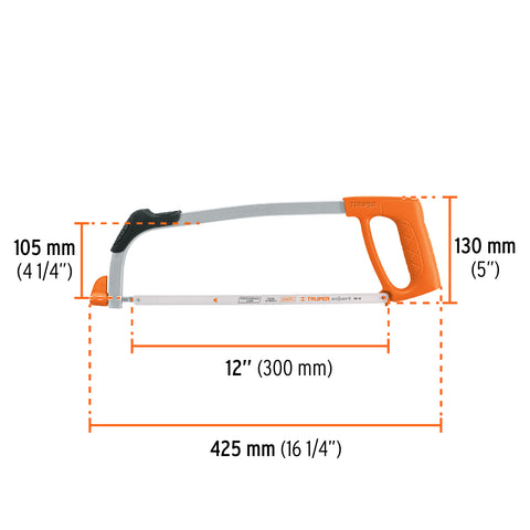 Arco 12' profesional tubular de acero para segueta, Truper | ATT-12 | 10234