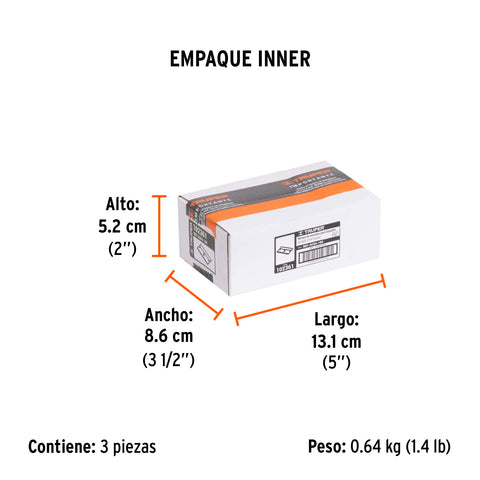 Caja con 100 cuchillas de repuesto para RASP-3,2,1 y NC-10 | REP-SCRA-100 | 102361
