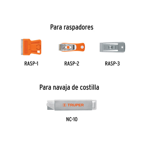 Caja con 100 cuchillas de repuesto para RASP-3,2,1 y NC-10 | REP-SCRA-100 | 102361