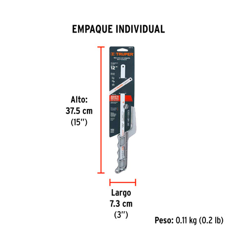 Mini arco 12' de aluminio para segueta, Truper | MAT-12 | 10236