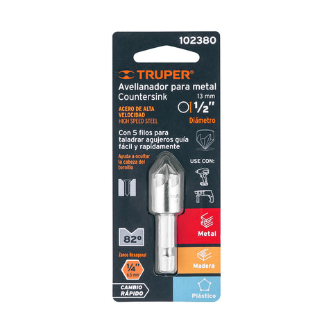 Avellanador HSS cambio rápido 1/2', Truper | AV-1/2 | 102380