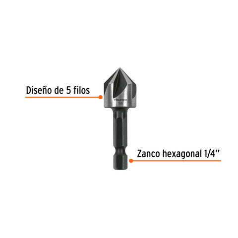 Avellanador HSS cambio rápido 5/8', Truper | AV-5/8 | 102381