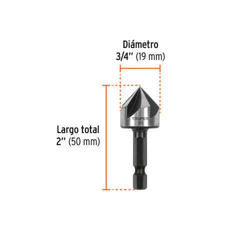 Avellanador HSS cambio rápido 3/4', Truper | AV-3/4 | 102382