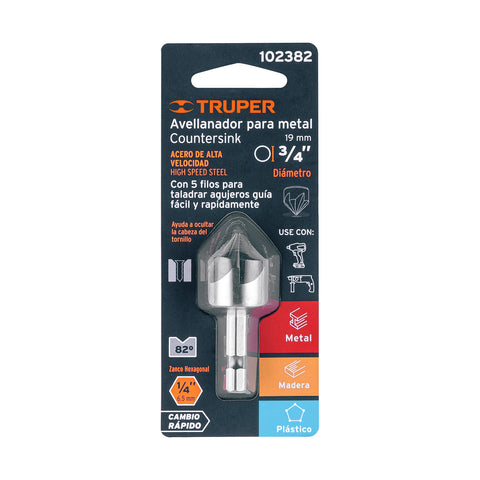 Avellanador HSS cambio rápido 3/4', Truper | AV-3/4 | 102382