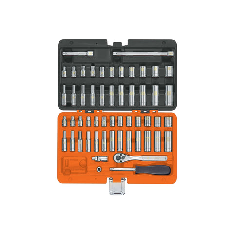 Juego de 54 herramientas cuadro 1/4' std y mm para mecánico | JD-1/4X54MP | 102388