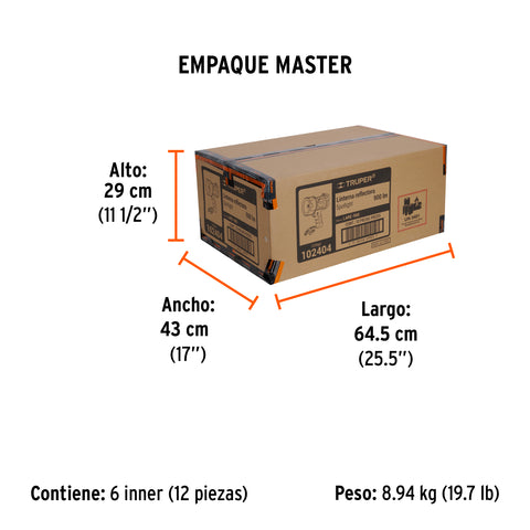 Linterna reflectora LED 900 lm, recargable, TRUPER | LARE-900 | 102404