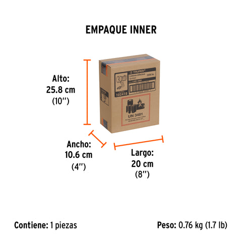 Linterna reflectora LED 2000 lm, recargable, TRUPER | LARE-2000 | 102418