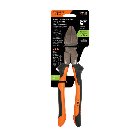 Pinza para electricista 9' alta palanca mango Comfort Grip | T211-9X | 102426