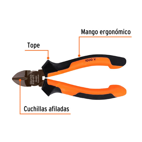 Pinza corte diagonal 5' alta palanca, Comfort Grip, Expert | T202-5X | 102427