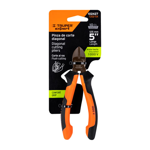 Pinza corte diagonal 5' alta palanca, Comfort Grip, Expert | T202-5X | 102427