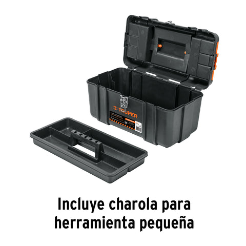Caja para herramienta 17' c/compartimentos,broches metálicos | CHP-17XC | 102434