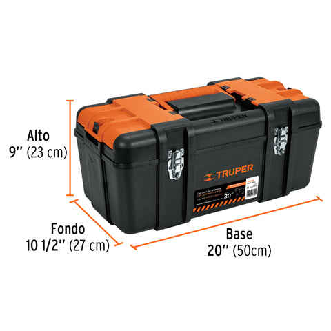 Caja para herramienta 20' c/compartimentos,broches metálicos | CHP-20XC | 102435