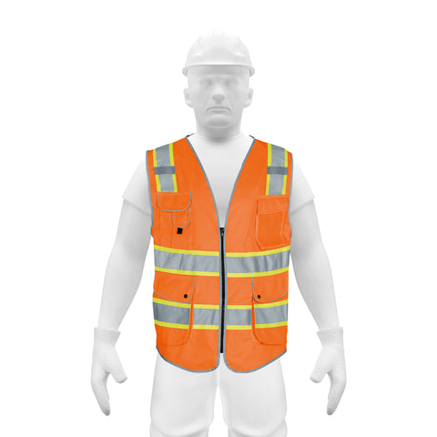 Chaleco de seguridad de alta visibilidad, naranja, G, EXPERT | CHS-900N-L | 102441