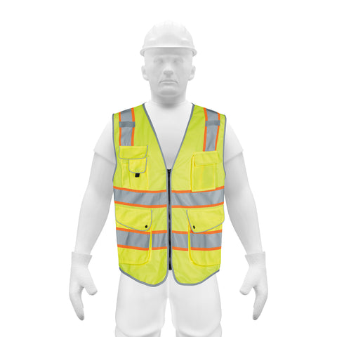 Chaleco de seguridad de alta visibilidad, verde, G, EXPERT | CHS-900V-L | 102444