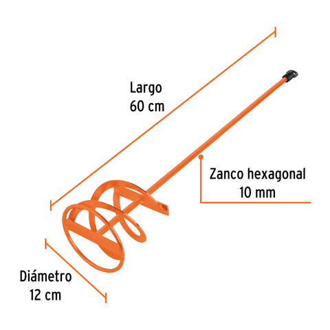 Revolvedor de pintura, 120mm de diámetro, TRUPER | REV-12 | 102461